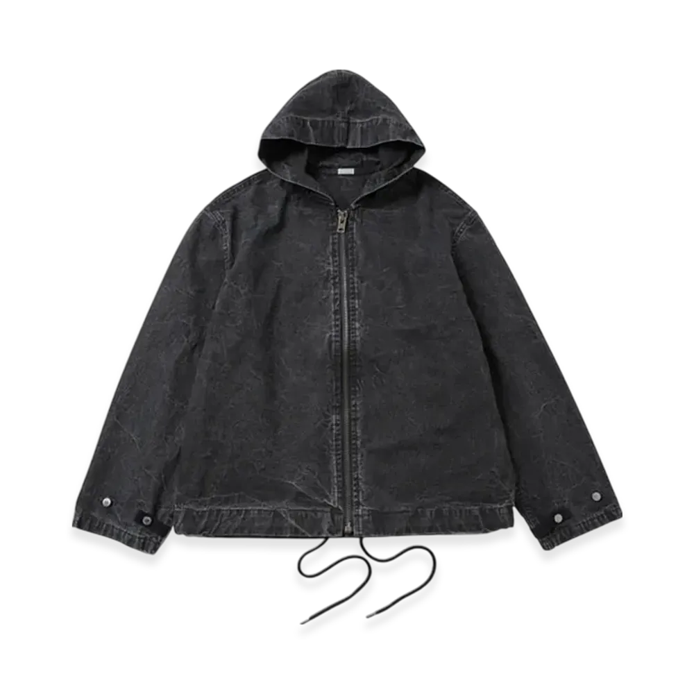 A.PRESSE Vintage US Navy Zip Hoodie "Black"