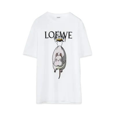LOEWE x Spirited Away Bo Mouse Yu-bird T-shirt In Cotton "White/Multicolor"