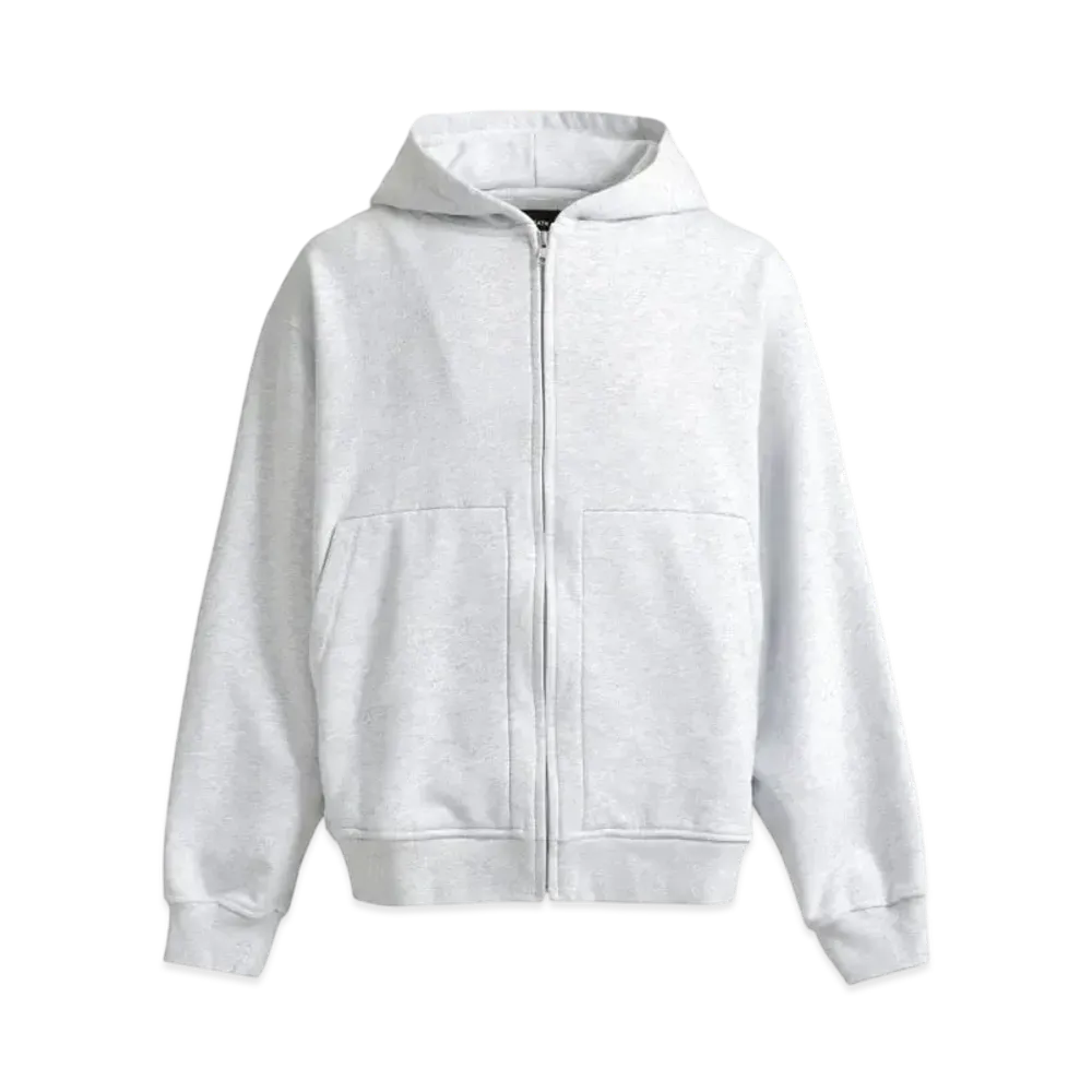 BREATH Newrich Wide Zip Up Hoodie "Ice Grey"