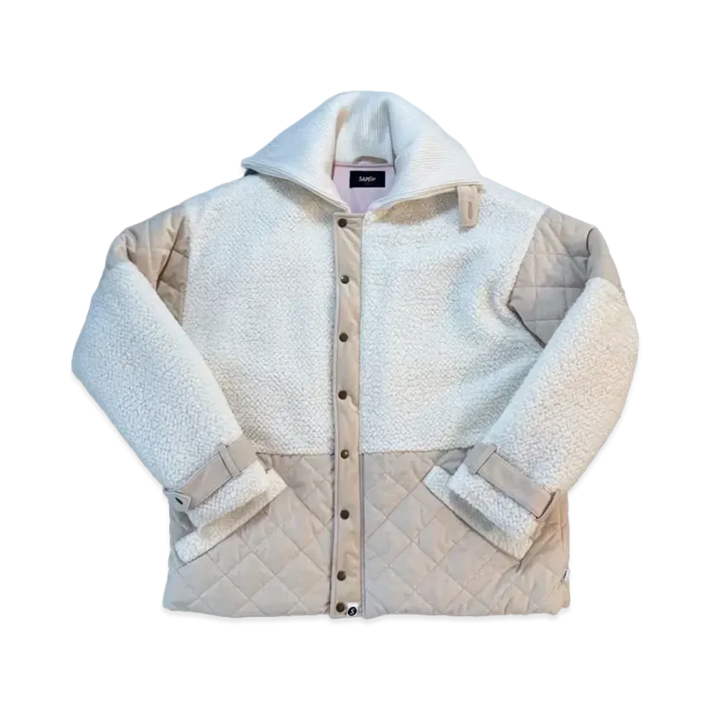 SAPEur Quilt Sheep Jacket "Off White"