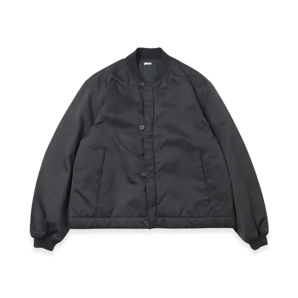 A.PRESSE Vintage Silk Bomber Jacket "Black"