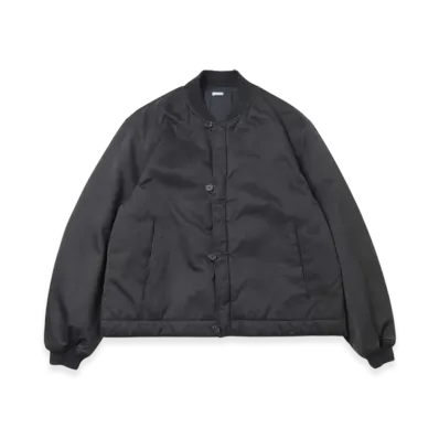 A.PRESSE Vintage Silk Bomber Jacket "Black"