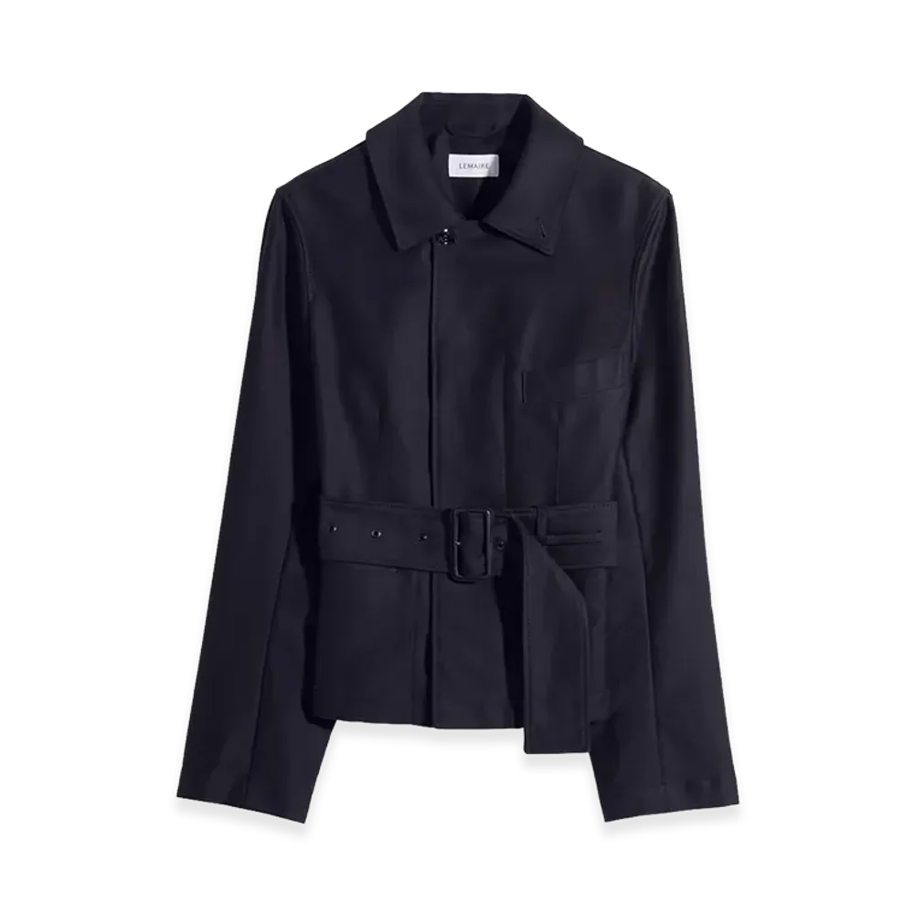 LEMAIRE Women's Cotton Satin Belted Utility Jacket "Urchin"