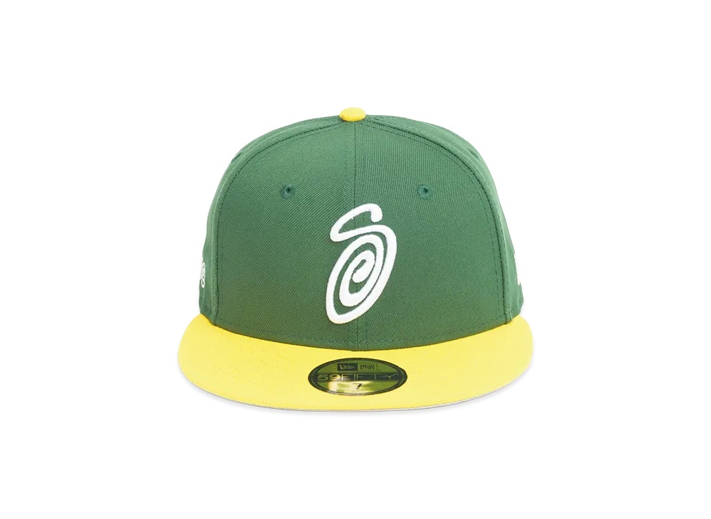 Stussy 59Fifty Swirly S Cap "Green/Yellow"