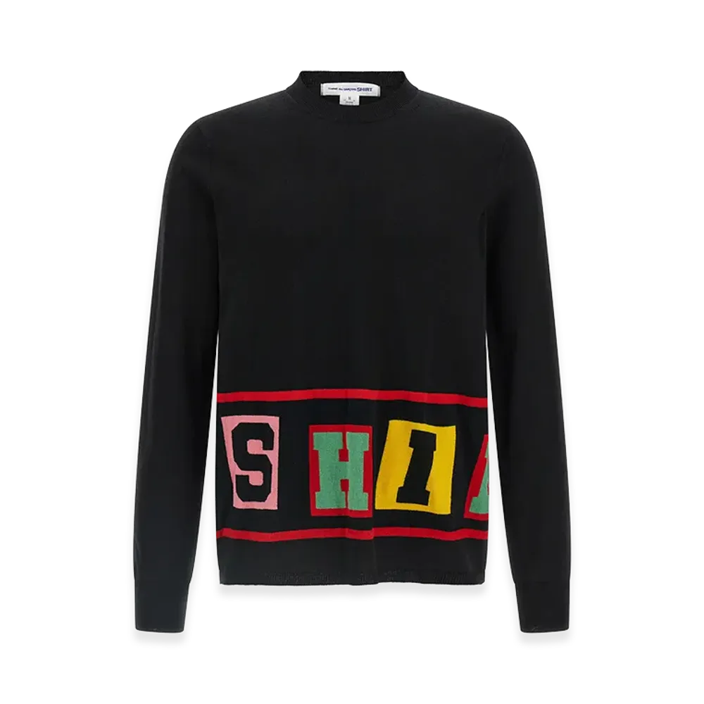 COMME des GARCONS SHIRT Intarsia Sweater "Black"
