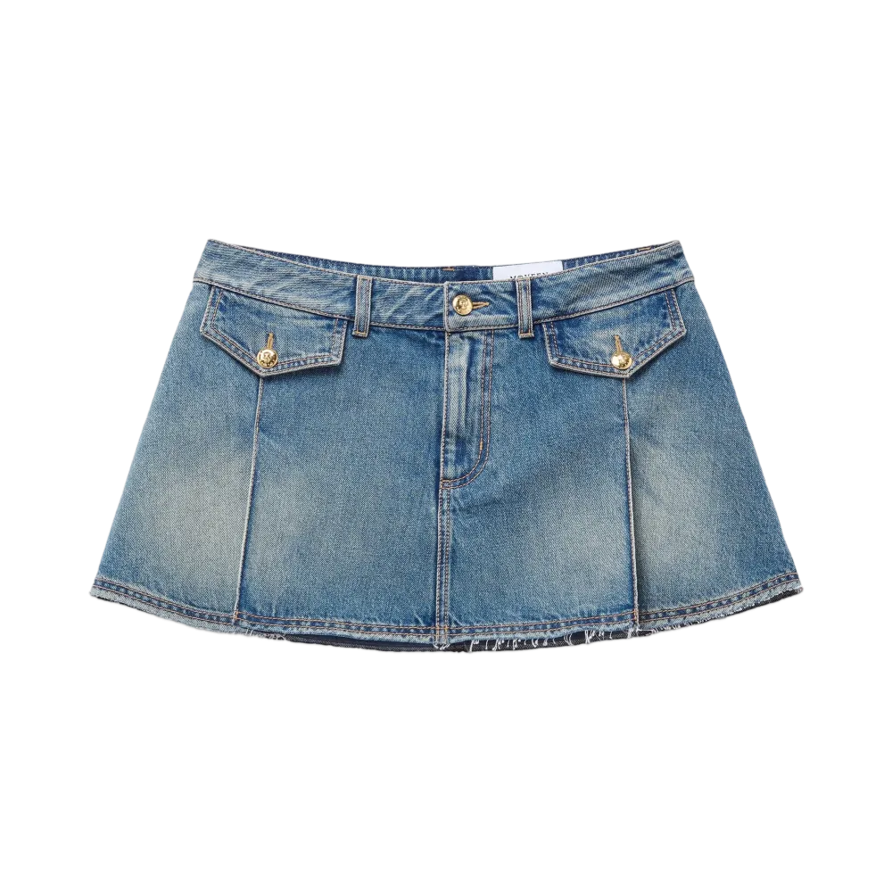 Alexander McQUEEN Denim Miniskirt "StornWashed"