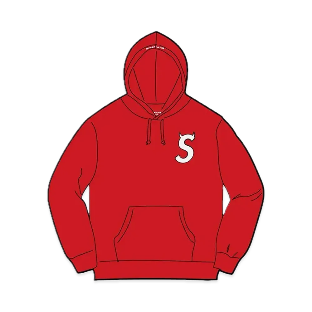 Supreme S Logo Hooded Sweatshirt "Red" (22FW)