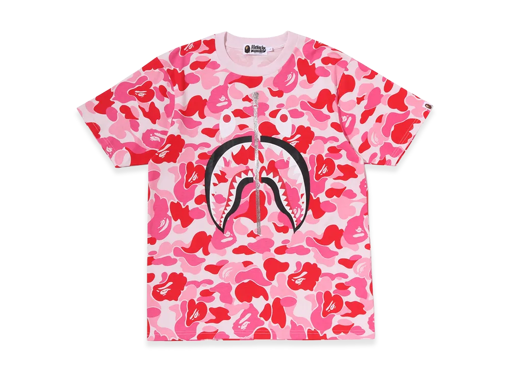 A BATHING APE ABC Camo Shark Tee "Pink"