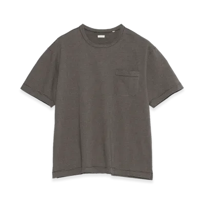 nanamica Micro Stripe Pocket Tee "Black/Gray"