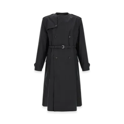 PRADA Double-Breasted Trench Coat "Black"
