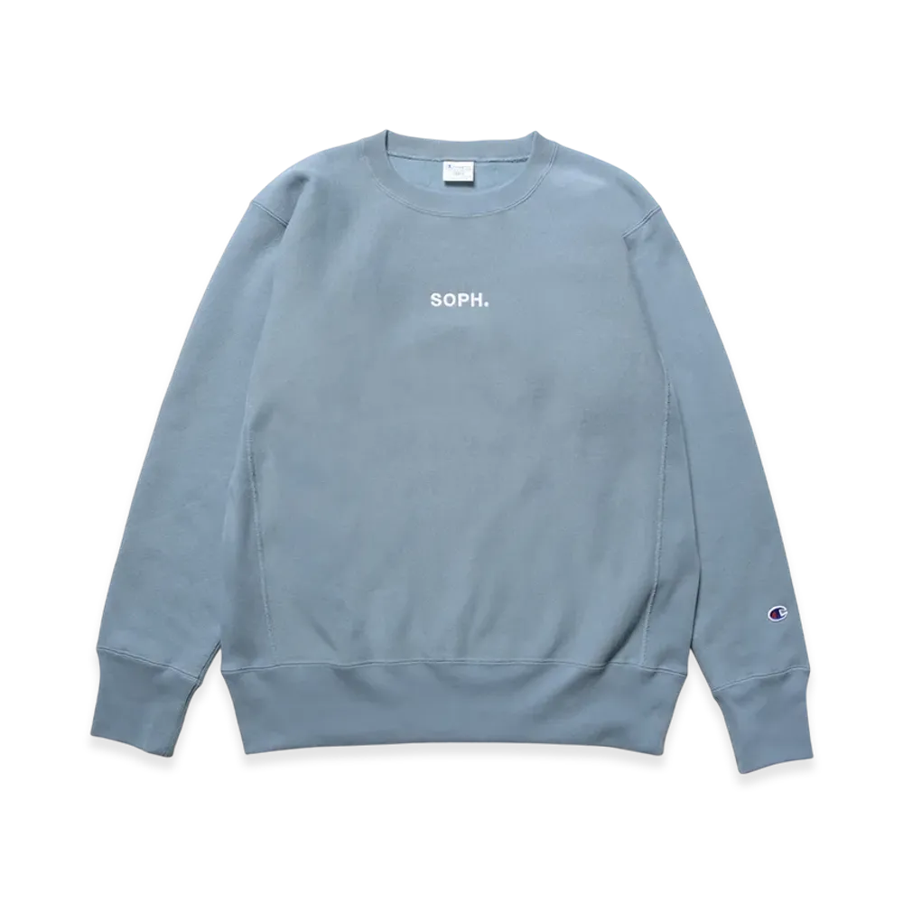 Champion x SOPH. Reverse Weave Crewneck Sweat "Light Blue"