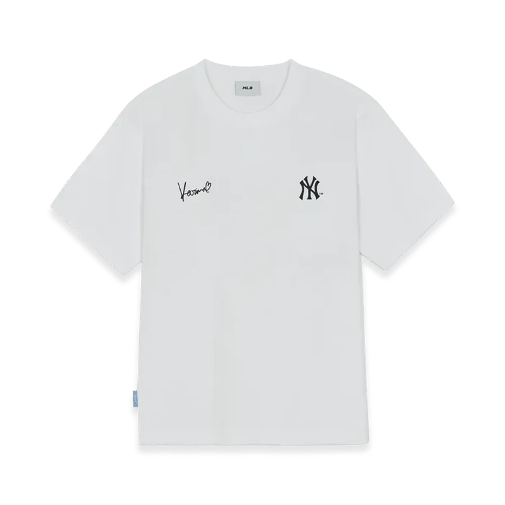 MLB x aespa KARINA Semi-Overfit Short Sleeve T-shirt New York Yankees "White"
