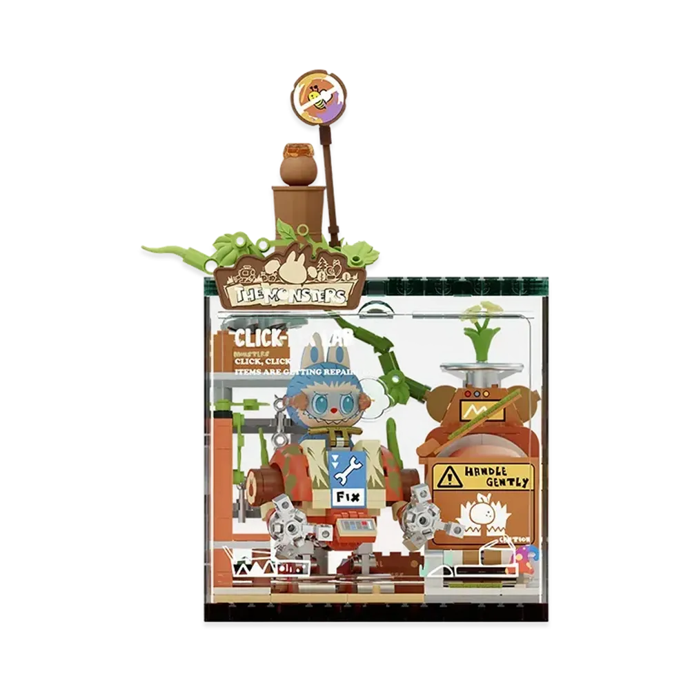 POP MART THE MONSTERS (LABUBU) Forest Secret Base Series Blocks Click-Fix Lab