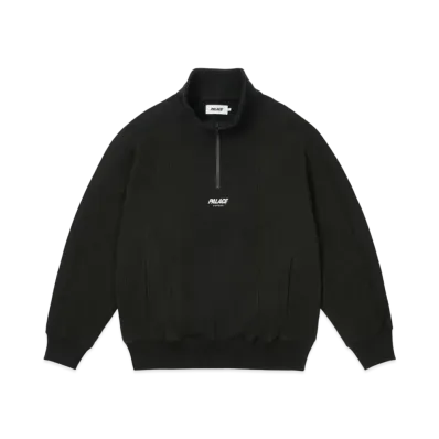 PALACE Waffle On 1/4 Zip "Black"