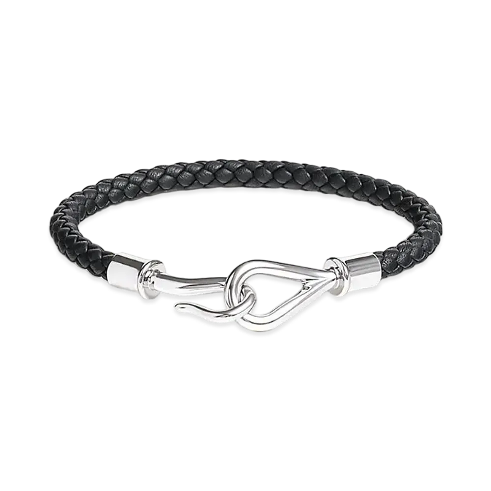 Hermes Jumbo H Bracelet "Noir/Palladium"