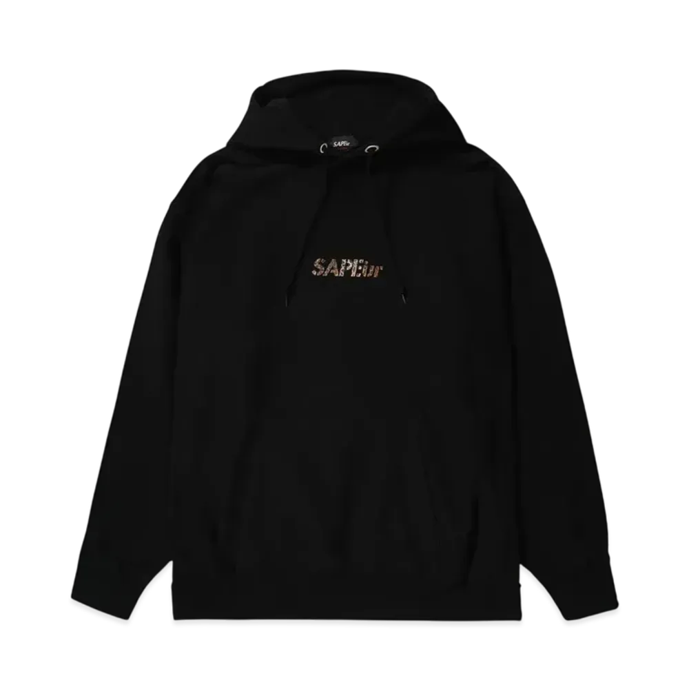 SAPEur Brown Leopard Head Hoodie "Black"