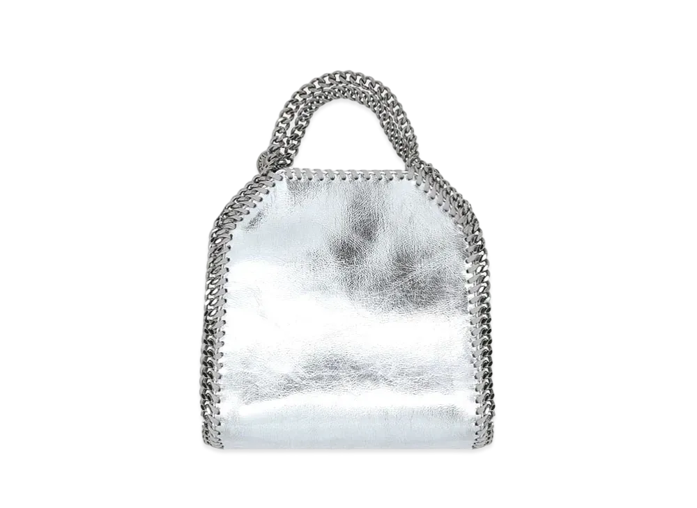 STELLA McCARTNEY Farabella Tiny Tote "Metallic Silver"
