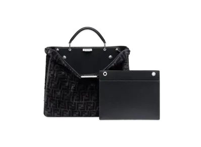 FENDI Peekaboo I See U Medium Sheep Skin Bag "Gray"