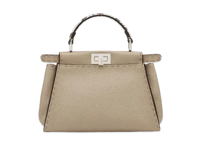 FENDI Peekaboo Mini Selleria Bag "Dove Gray"