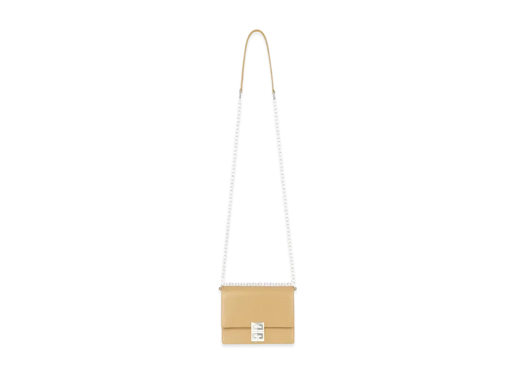 GIVENCHY Small 4G Bag in Box Leather with Chain "Cappuccino Beige"