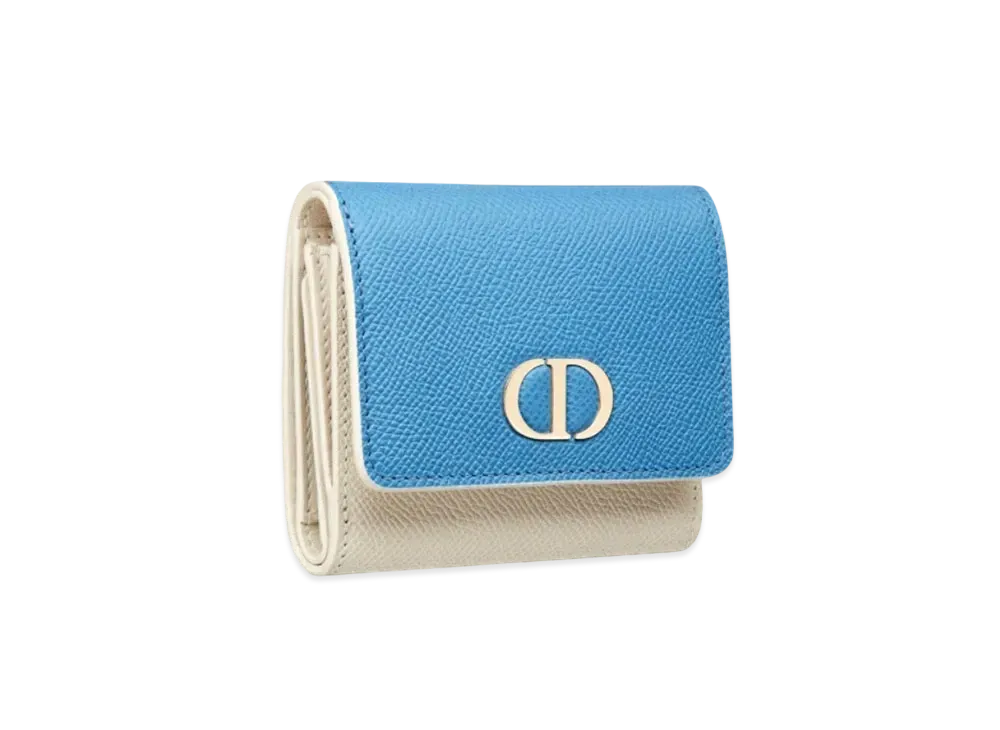 Dior 30 Montaigne Rotas Wallet Calfskin "Blue"