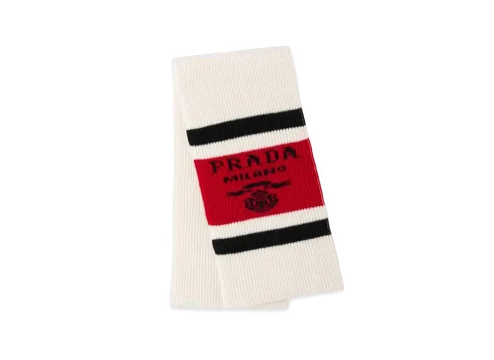 PRADA Cashmere Scarf "White"