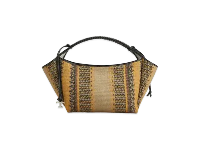 TOD'S Fabric & Leather Shoulder Bag Mini "Orange"