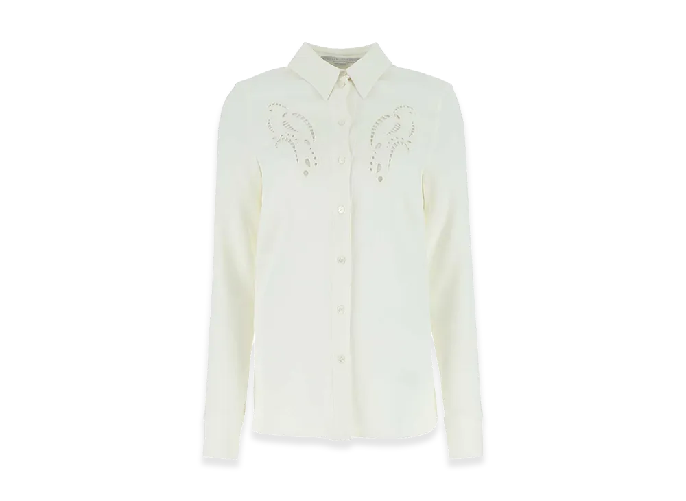 STELLA McCARTNEY Women's Stretch Viscose Shirt "White/Ivory"