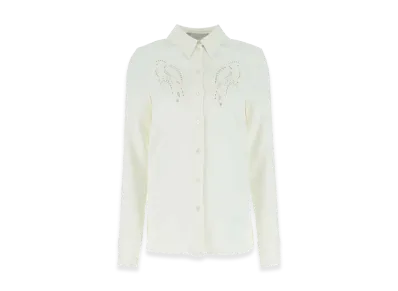 STELLA McCARTNEY Women's Stretch Viscose Shirt "White/Ivory"