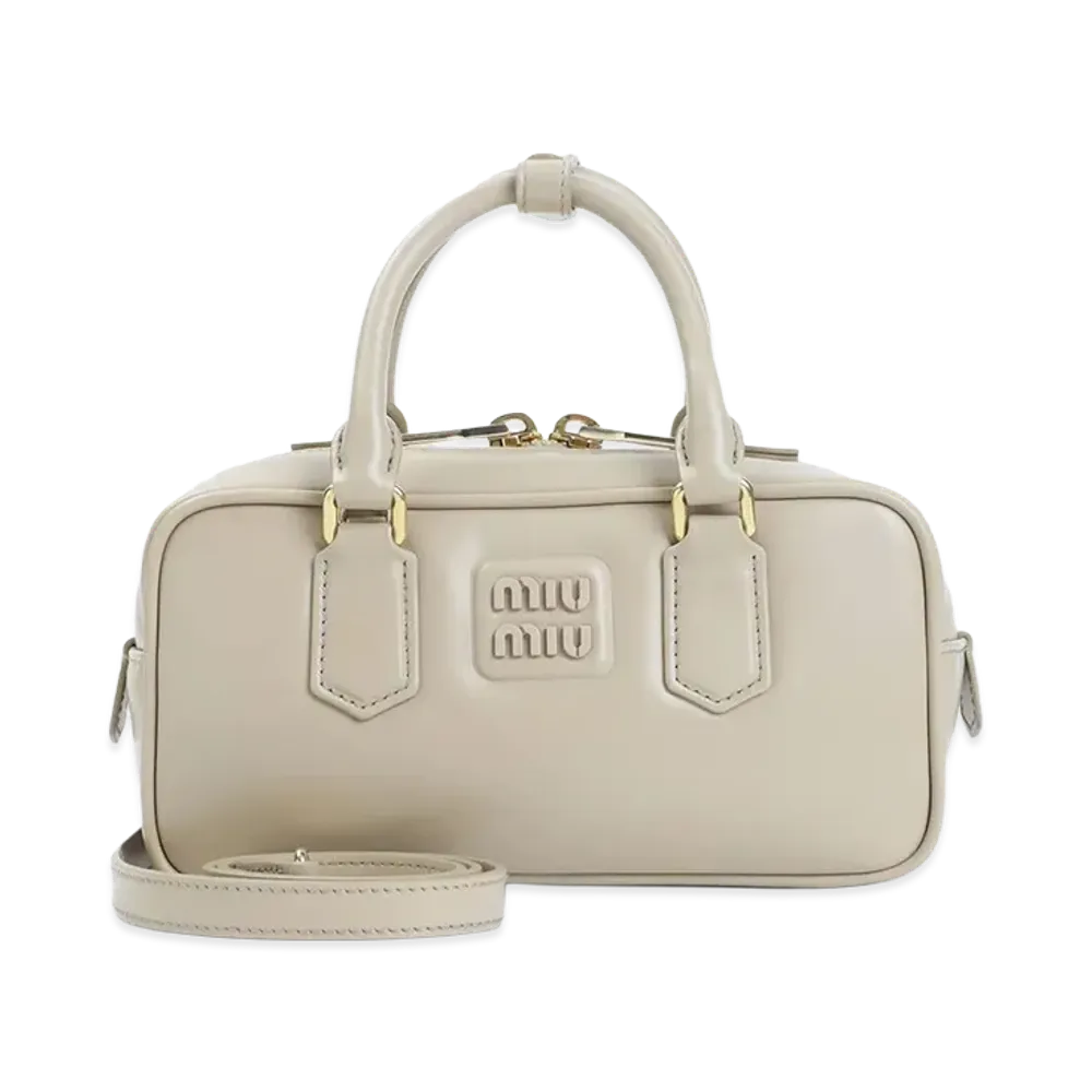 MIU MIU Women's Arcadie Calf Leather Handbag "Beige"