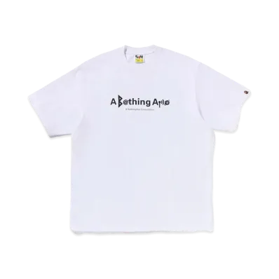 A BATHING APE Symbol Logo Relaxed Fit Tee "White"