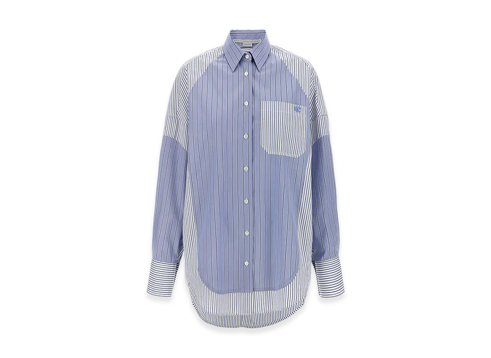 STELLA McCARTNEY Women's Mixed Stripe Shirt "Babyblue"