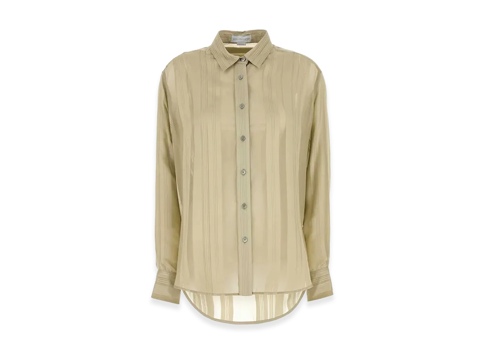 STELLA McCARTNEY Women's Silk Shirt "Green/Khaki"