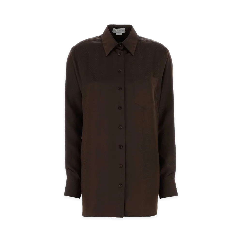 STELLA McCARTNEY Women's Satin Shirt "Brown"