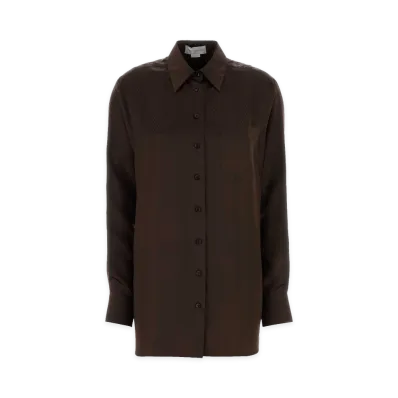 STELLA McCARTNEY Women's Satin Shirt "Brown"