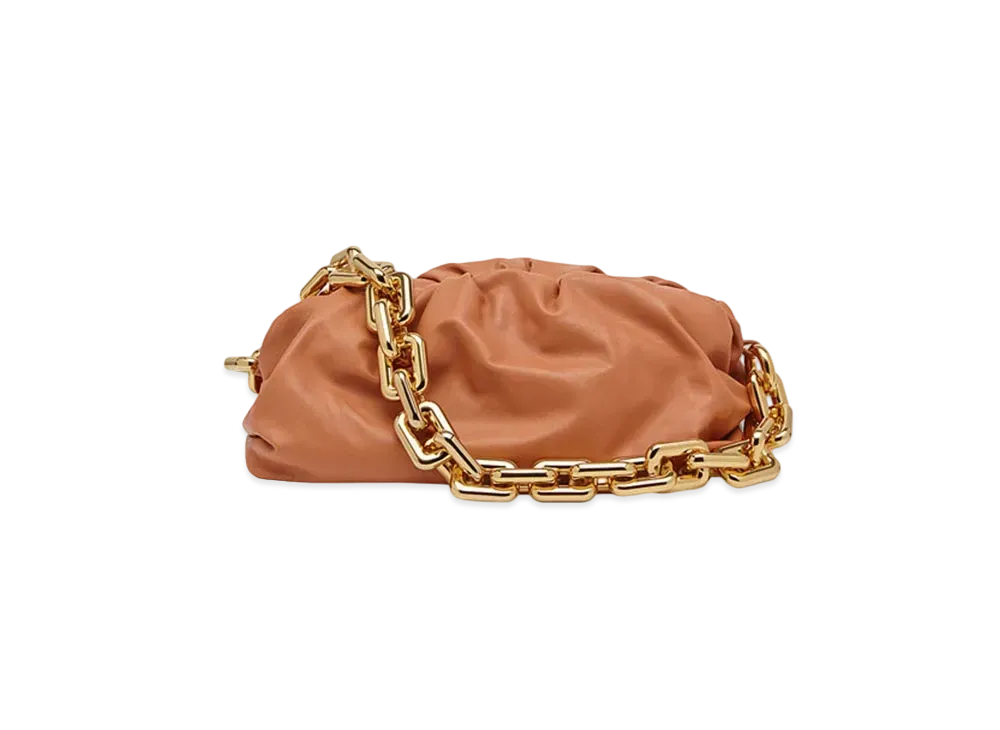 Bottega Veneta The Chain Pouch Clutch "Clay"