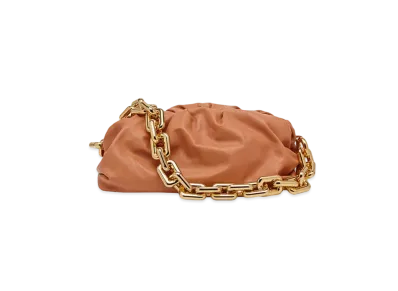 Bottega Veneta The Chain Pouch Clutch "Clay"