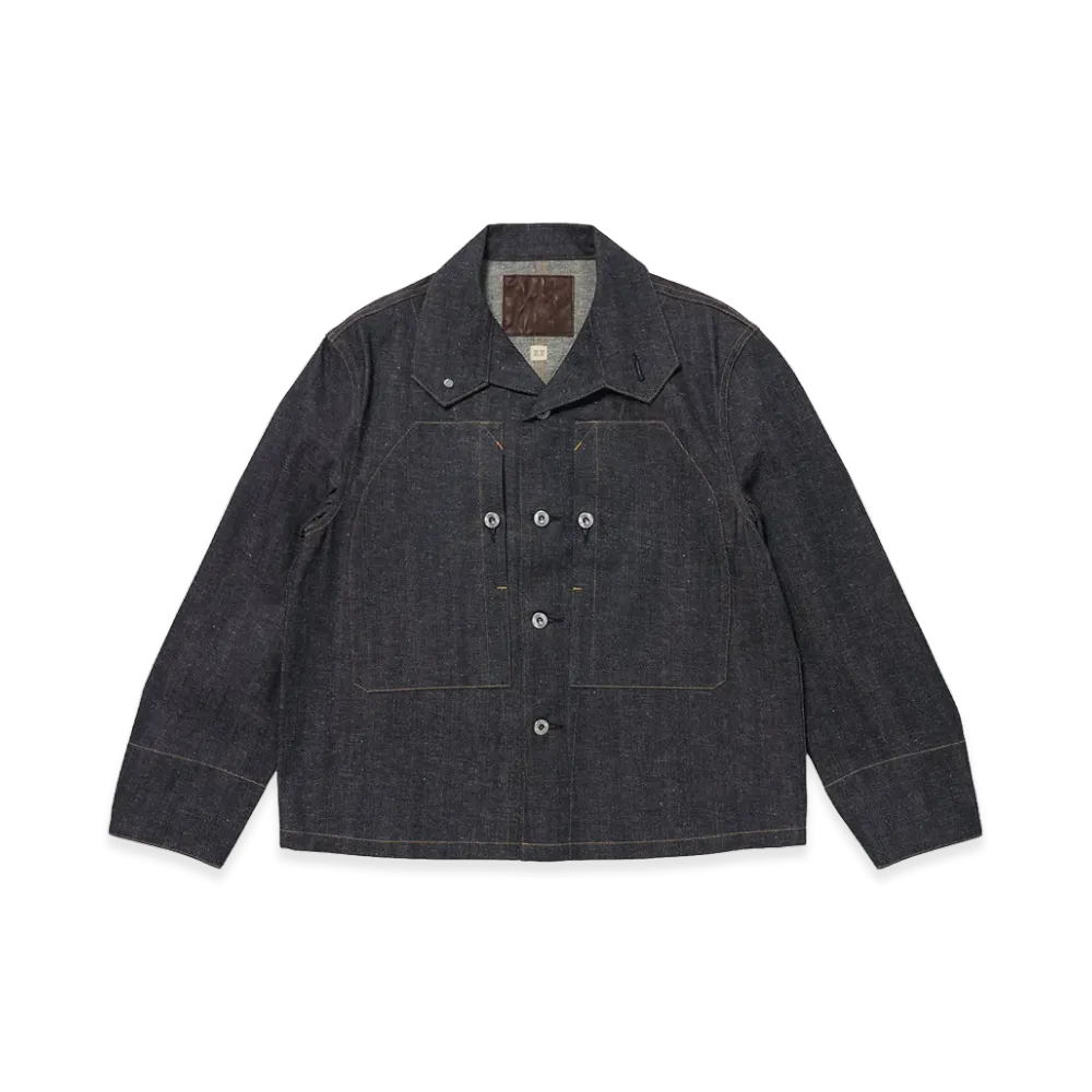 T.T Taiga Takahashi LOT.715 French Navy Mechanic Jacket "Raw Indigo"