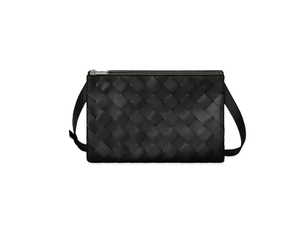 Bottega Veneta Intrecciato Messenger Bag "Black"