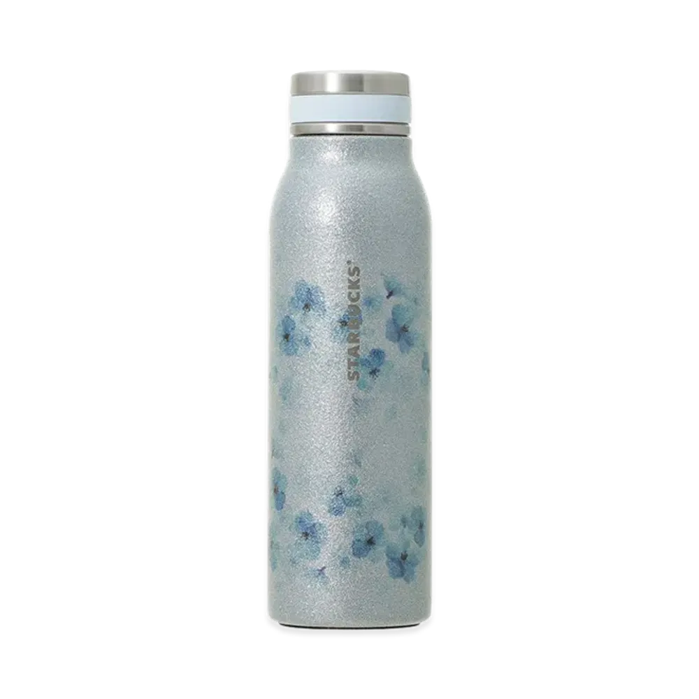 STARBUCKS SAKURA 2026 Stainless Steel Bottle 444ml "Glitter Airy Blue"