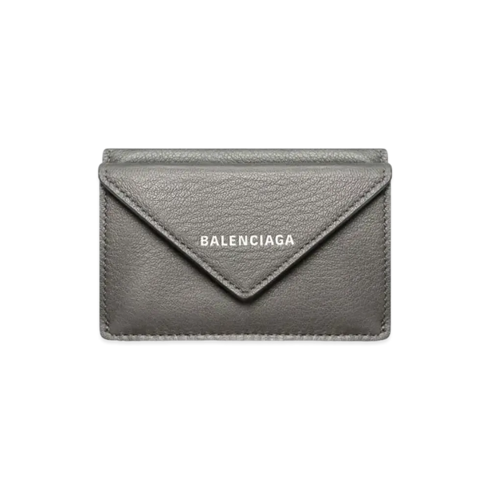 BALENCIAGA Papier Mini Wallet "Light Grey"