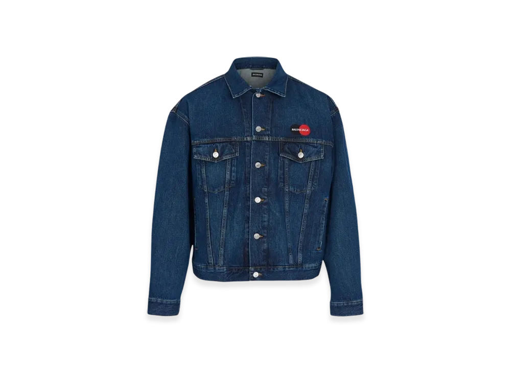 BALENCIAGA Uniform Logo Denim Jacket "Blue"