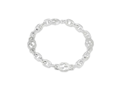 GUCCI Interlocking Chain Bracelet "Silver"