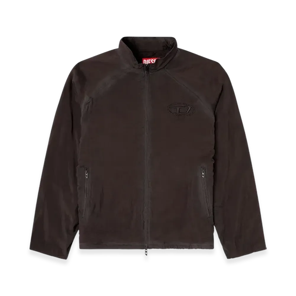Diesel J-Henri-Souvenir Souvenir-Style Embroidered Track Jacket "Black"