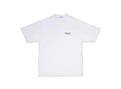 BALENCIAGA Women's Political Campaign Large Fit T-Shirt "White"