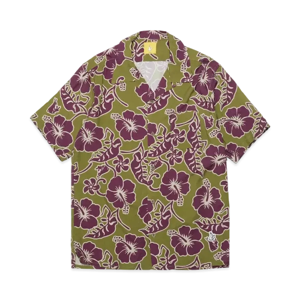 FR2 Hibiscus Aloha Shirt "Khaki"