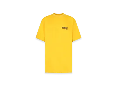BALENCIAGA Organic Cotton Slim Fit Logo T-Shirt "Yellow"