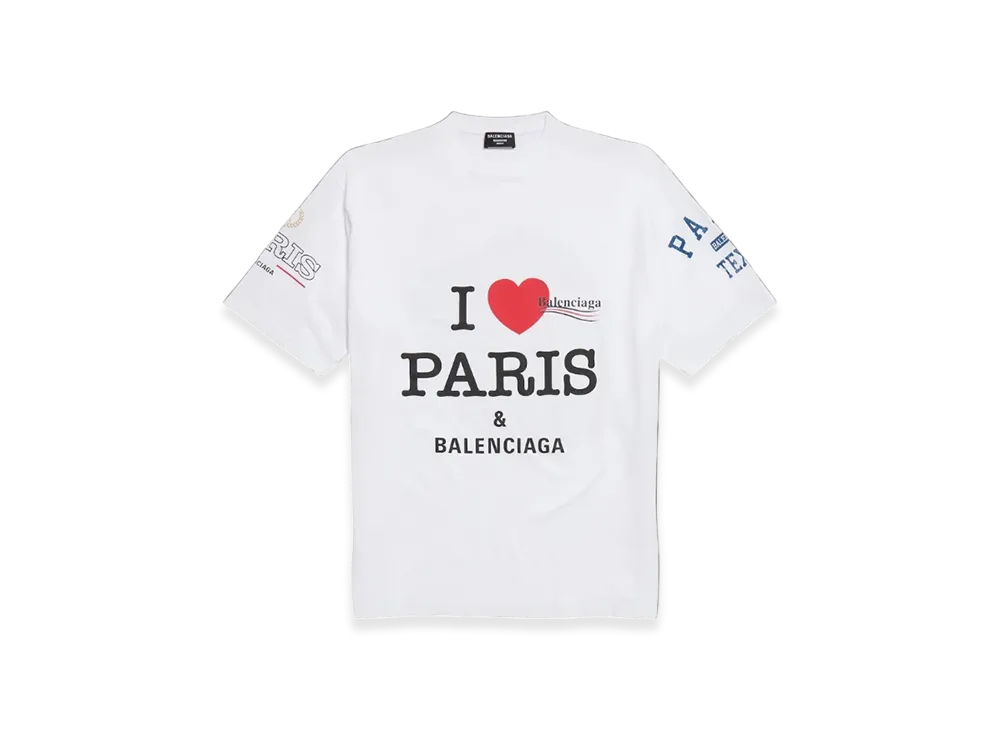 BALENCIAGA New Year Series 25 Overlayer Political Campaign T-Shirt Large Fit "White"