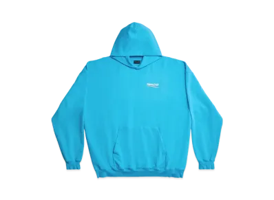 BALENCIAGA Women's Political Campaign Hoodie Large Fit "Blue Sky"
