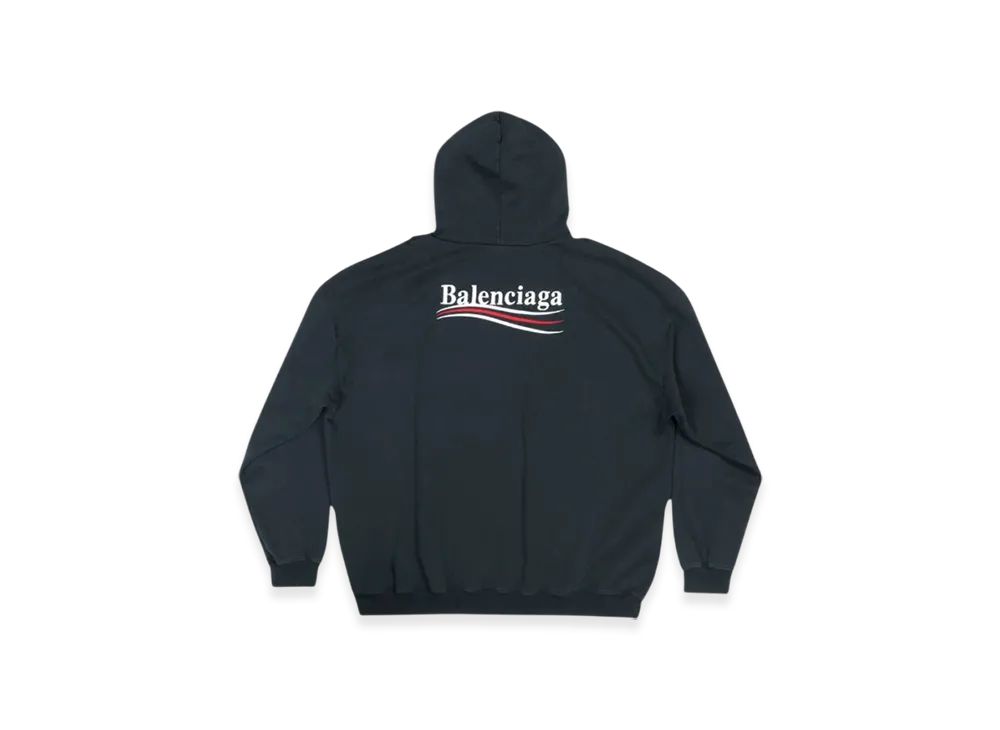 BALENCIAGA Political Campaign Large Fit Hoodie "Black"